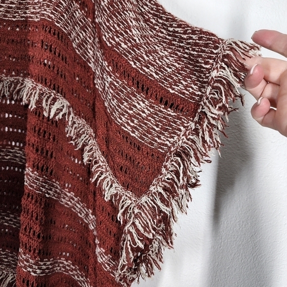 NATURAL REFLECTIONS OPEN FRONT FRINGED CARDIGAN - Picture 5 of 7